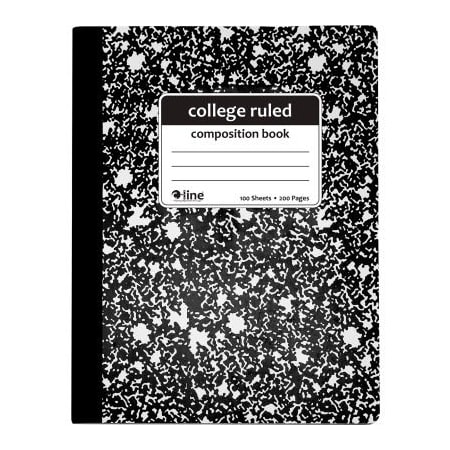 C-Line Products C-Line Composition Notebook, College Ruled, Black Marble, 12/Set 22022-CT